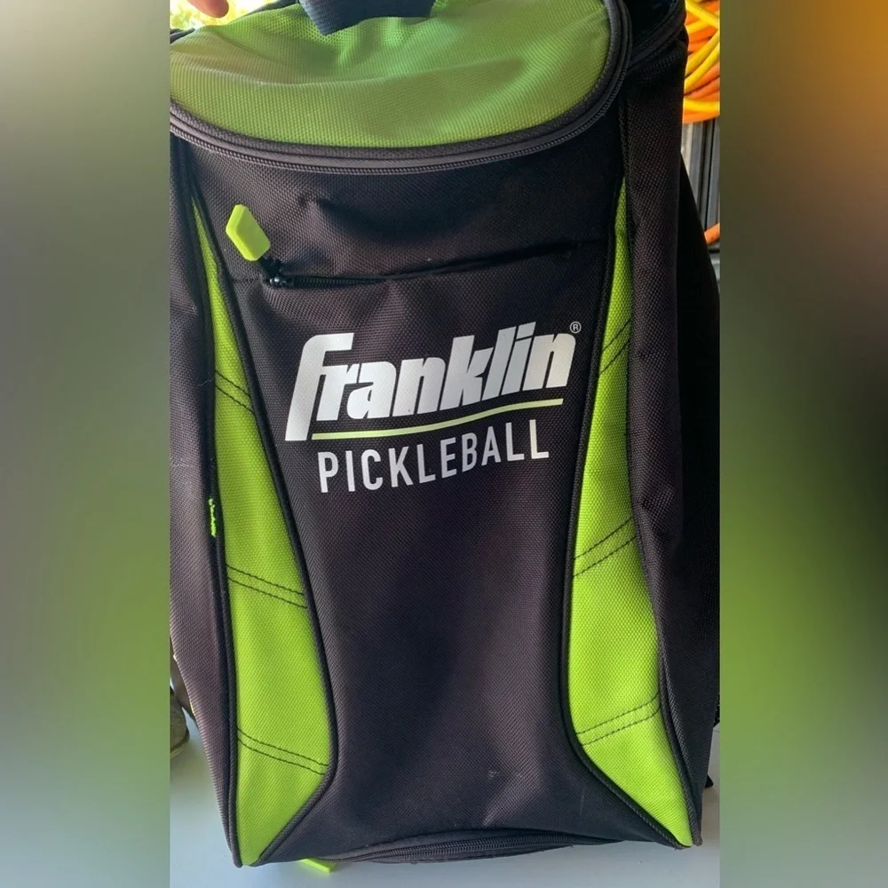 Franklin Sports Deluxe Competition Pickleball Backpack Bag Neon Green Hangs  Up